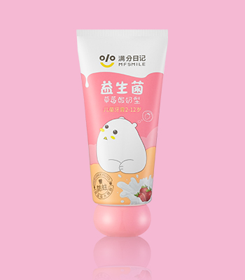 滿分日記兒童益生菌草莓酸奶牙膏